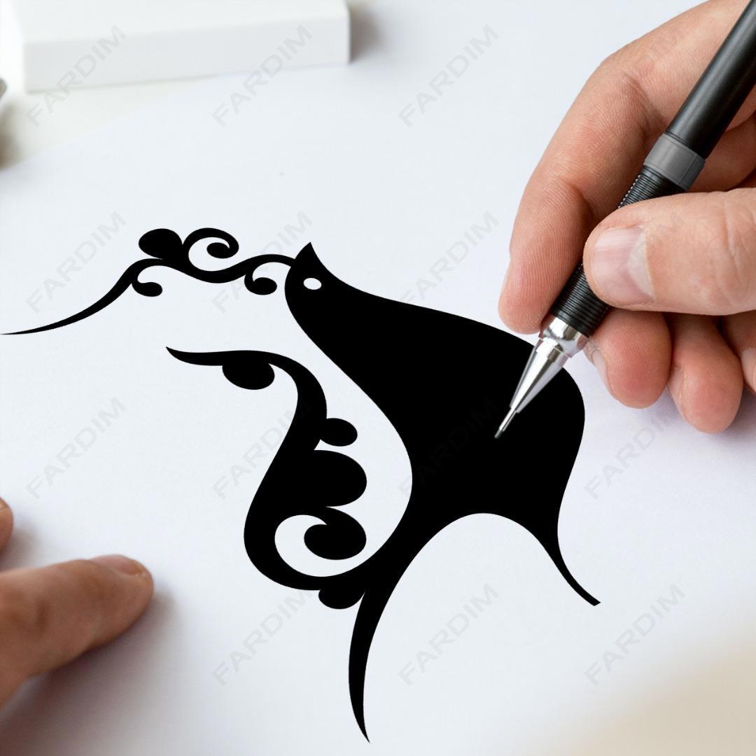 وکتور طرح نگاره پرنده کد A132455